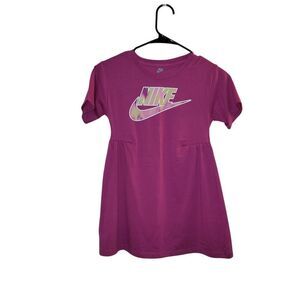 Nike Kids Magenta Short Sleeve Tee Dress